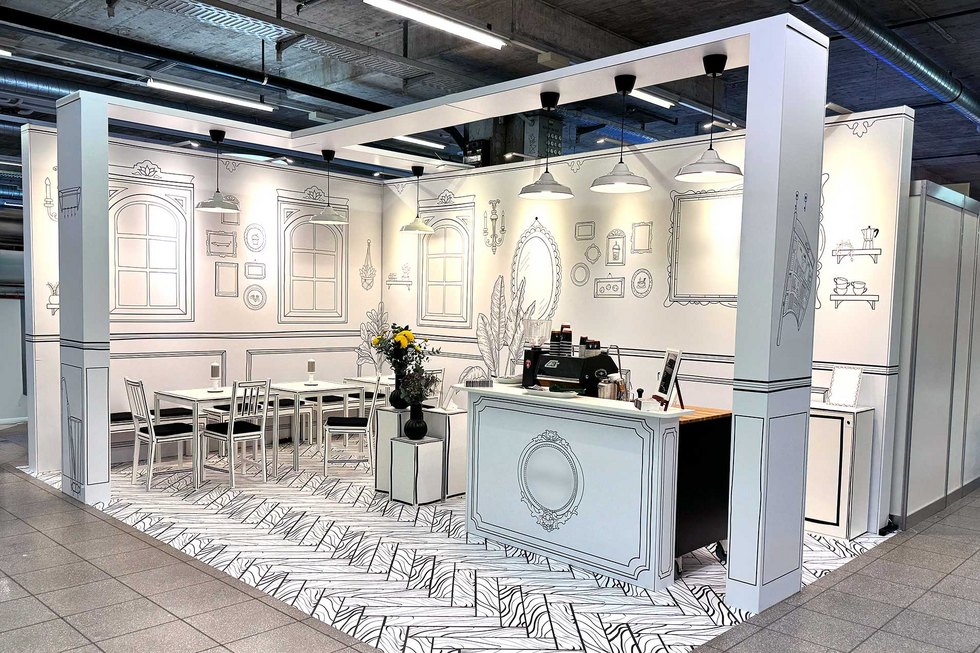 Handwerk im Detail Art-Deco Messestand für einen Ärztekongress in Basel